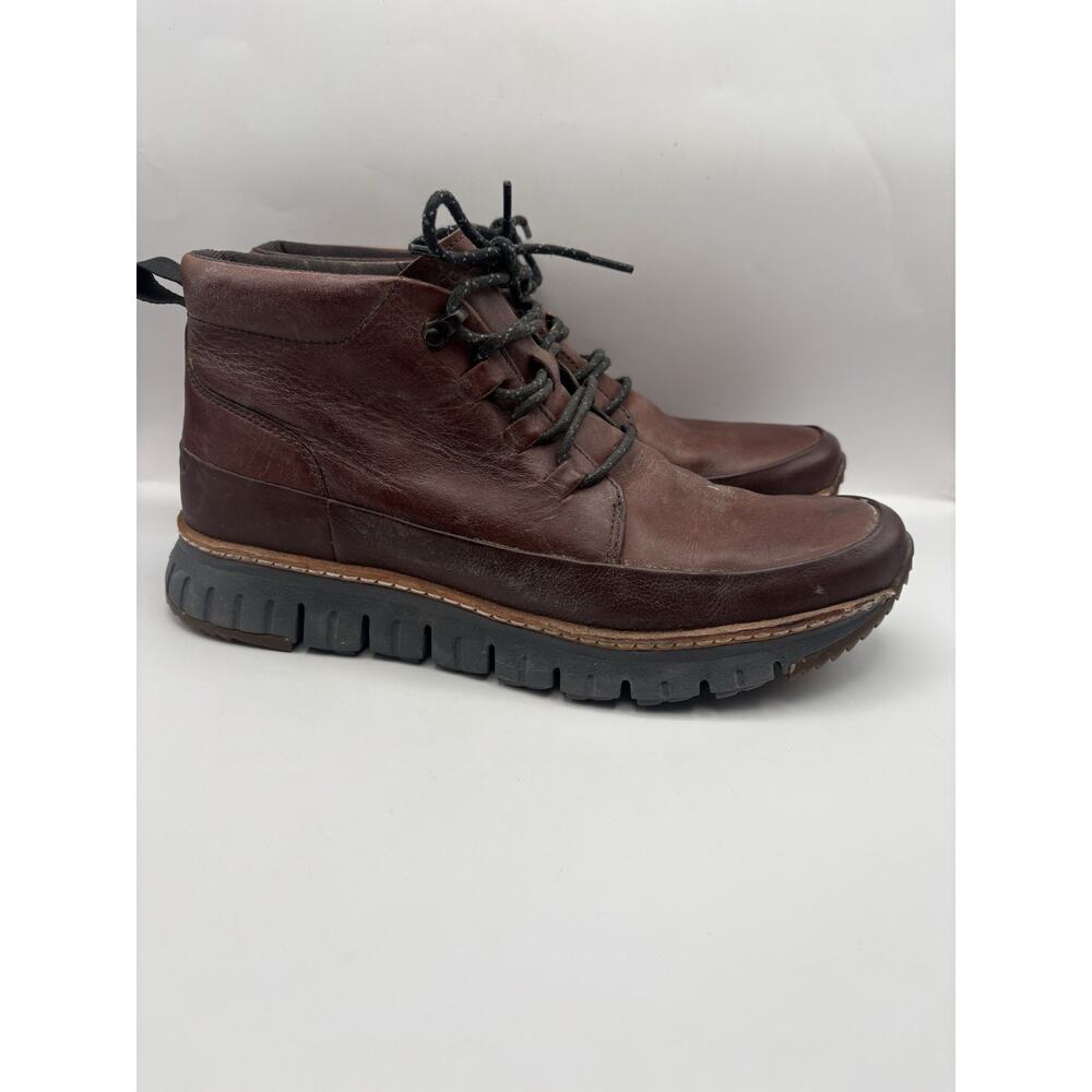 Cole Haan Zerogrand Rugged Chukka Brown Leather Boots Men Size 9